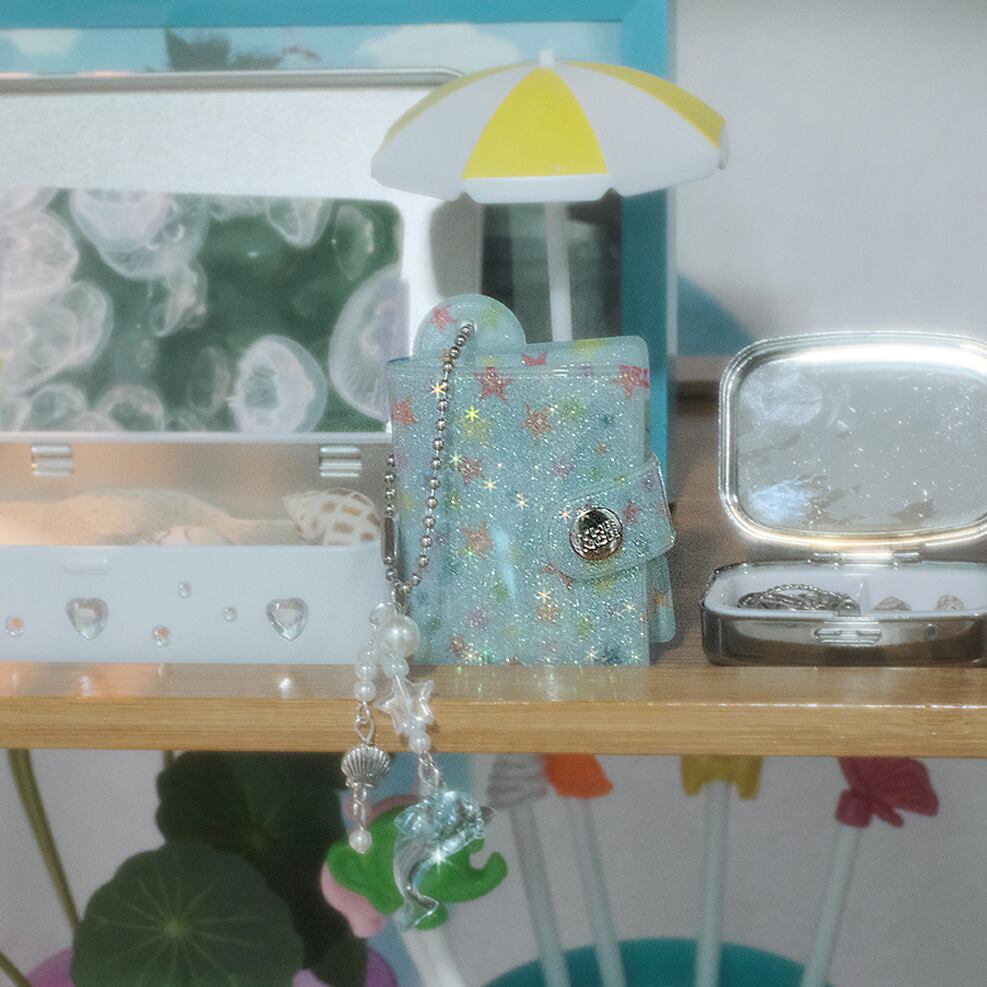 THENCE] Star ミニ アルバム キーホルダー（Glitter Sky Blue） | moim
