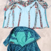 フラメンコ 衣装 ソニアジョーンズ SONIA JOHNES トップス ファルダ ツーピース セットアップ 柄 模様 ボランテ フリル 豪華 舞台 青 緑 グリーン系 ブルー系 カラフル スカート レディース 踊り 華やか 大人 イベント パーティ フラメンコ衣装 トップスセットアップ ファッション レディース服