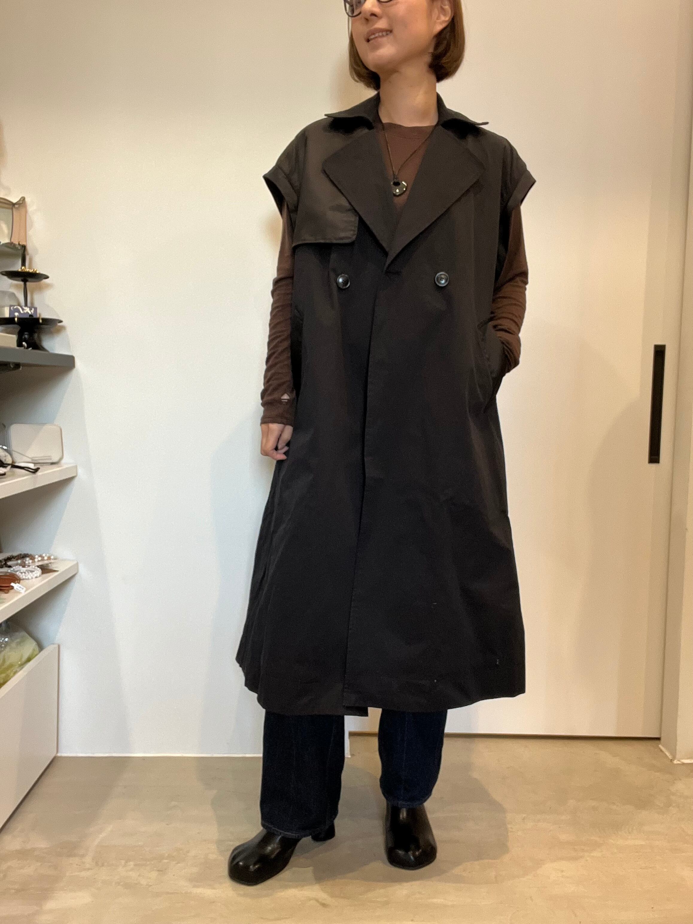 【SELECT】MA-1スリーブビッグカラーロングコート 24-0187