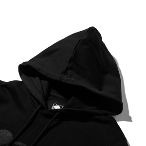 送料無料【HIPANDA ハイパンダ】レディース フーディー スウェット WOMEN'S RUBBER PRINT HOODIE SWEAT SHIRT  / BLACK