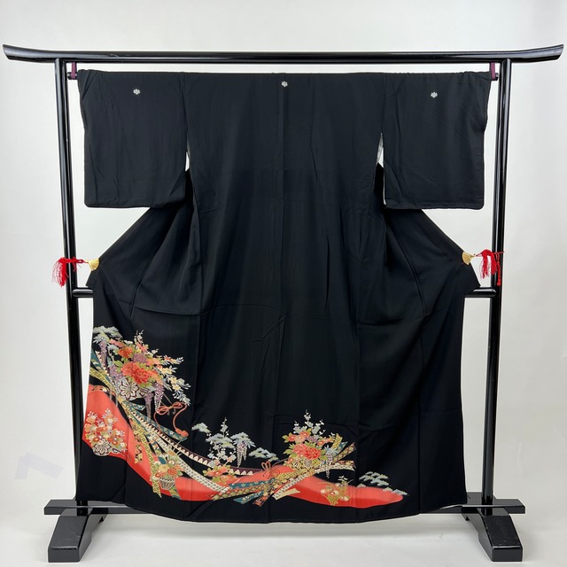黒留袖 留袖 正絹 中古品  4A1131 HAA1305000