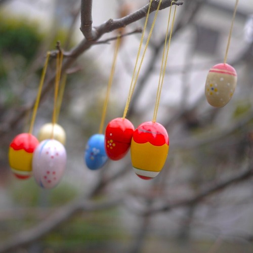 木製イースターエッグ2P　 ドイツ