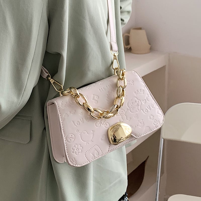 スタイルレッドチェーン スクウェア メッセンジャーバッグ Tiancai_Wing_Bag72282330528