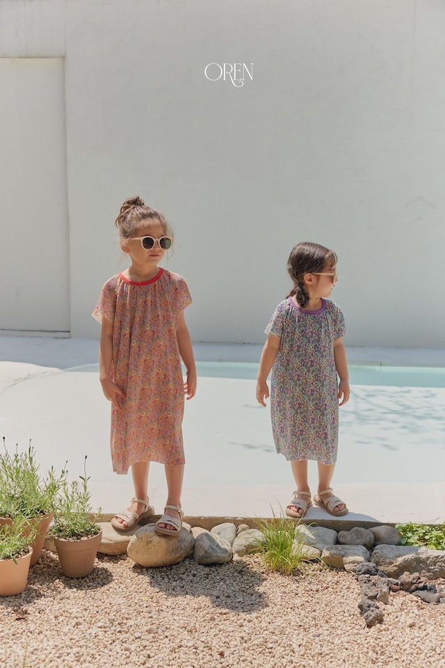 【6/11〆予約】<OREN> Rosy pleated dress