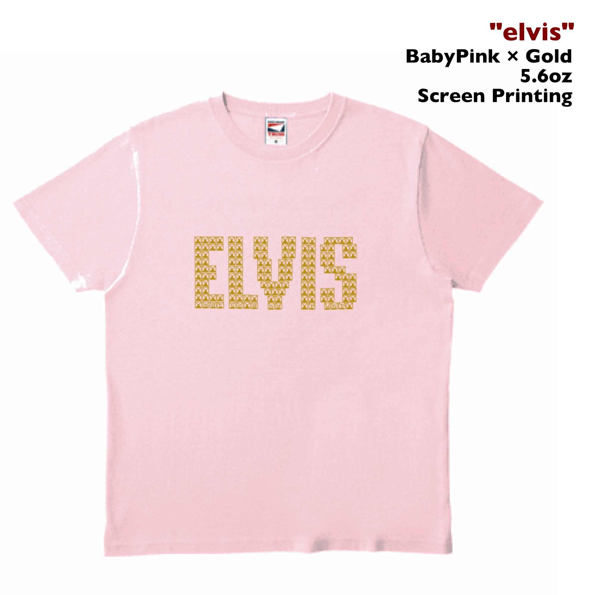 "elvis" #12 -BabyPink × Gold-