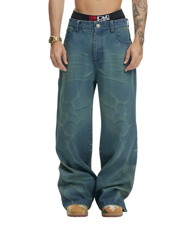 DND4DES Vintage Washed Flared Jeans