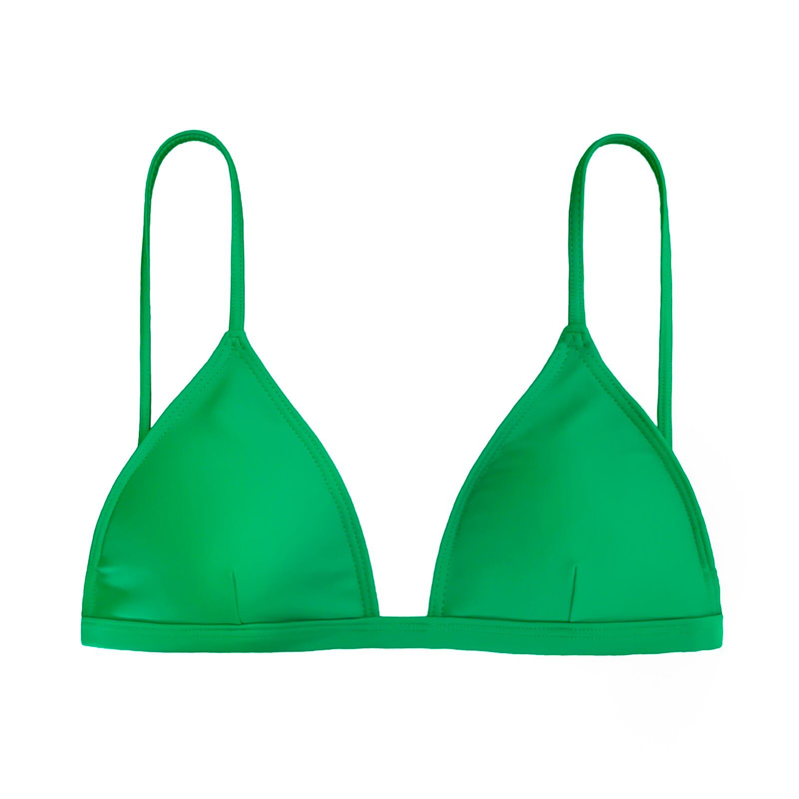 green small triangle bikini tops