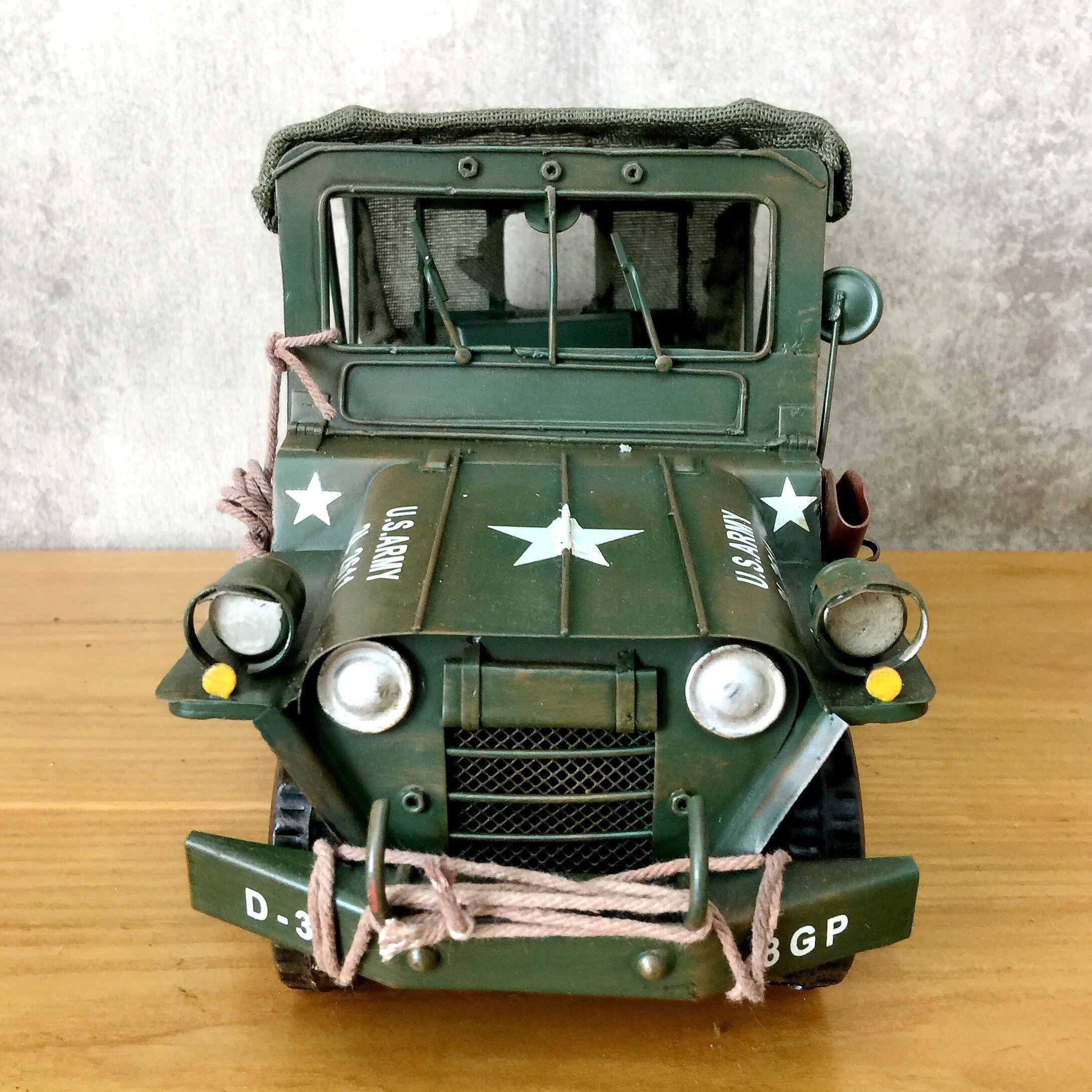 特大 メタル ブリキ 玩具 おもちゃ ミリタリー Military ジープ Jeep