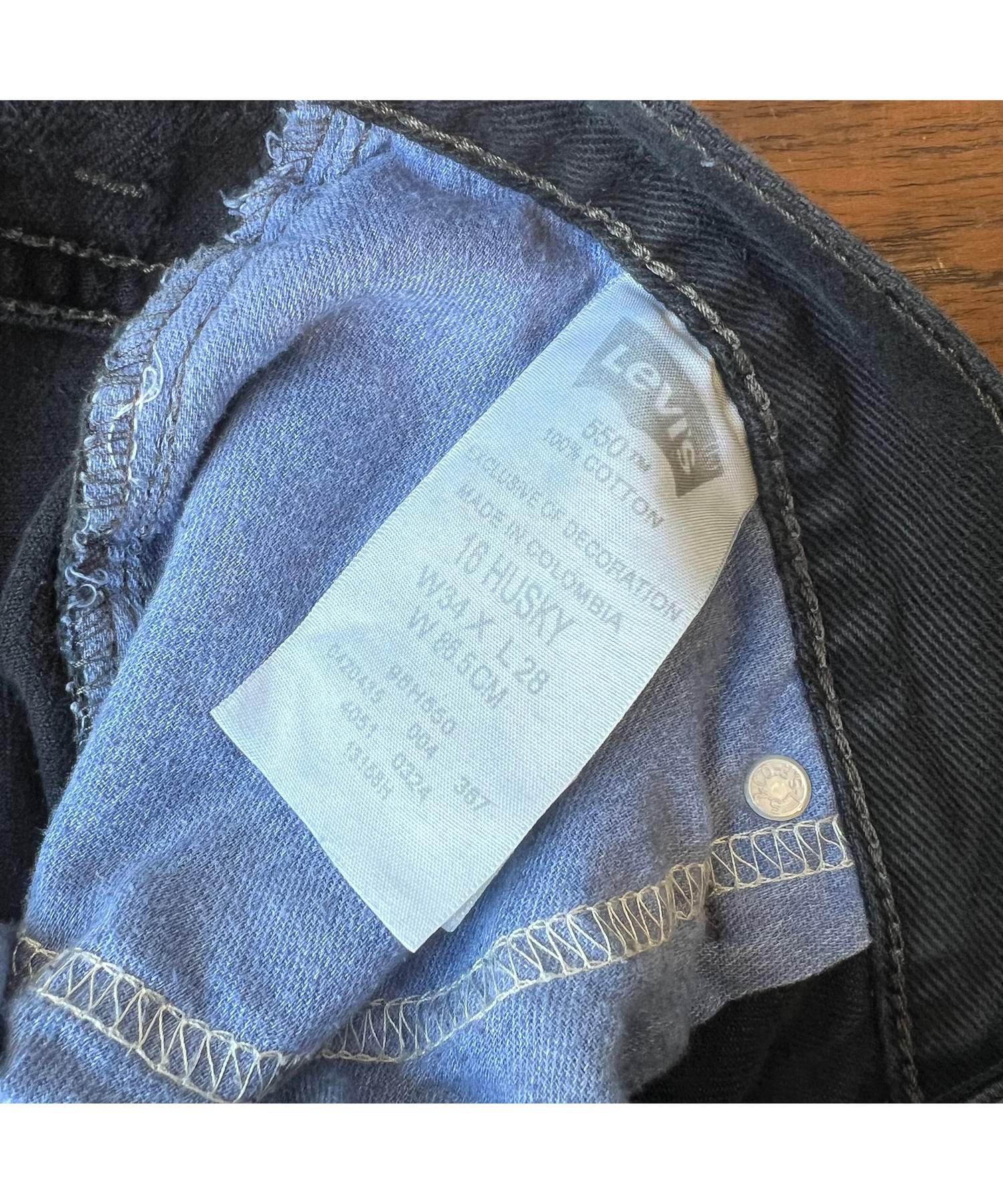 Levi's550 “Husky” ブラックデニムパンツ メンズW34L28 ブラック