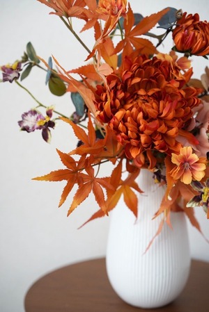 【高級造花】紅葉のブーケ Mサイズ