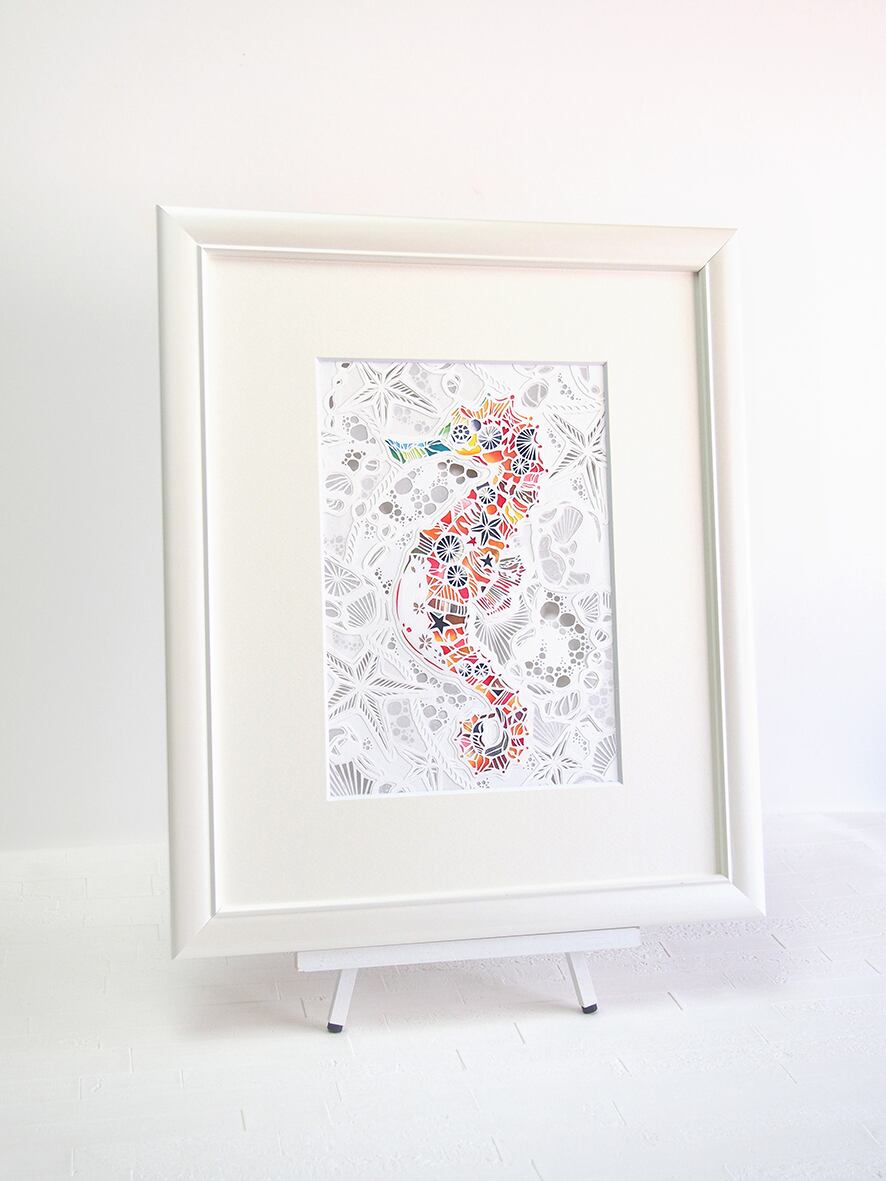 切り絵原画 タツノオトシゴ 平石智美online Shop