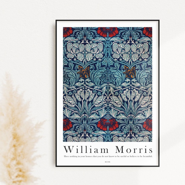 ウィリアムモリス チューリップとバラ | AP055 | アートポスター ウィリアム・モリス 花 植物