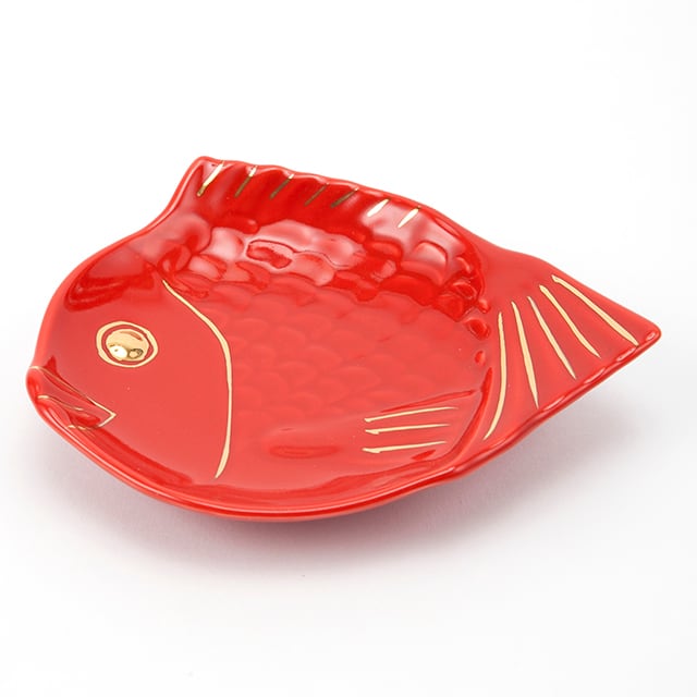 金赤 鯛型取皿 | 24to3［西富陶磁器オンラインストア 有田焼・波佐見焼］