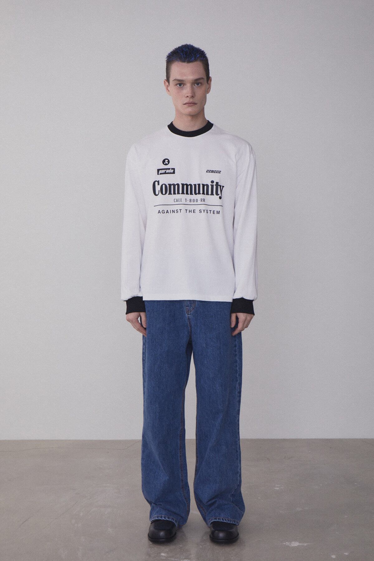 Tシャツ・カットソー Rest & Recreation RR COMMUNITY OVERSIZED T-SHIRT BKS738 2a1fe2a3bd09a6e25b3919042467c4