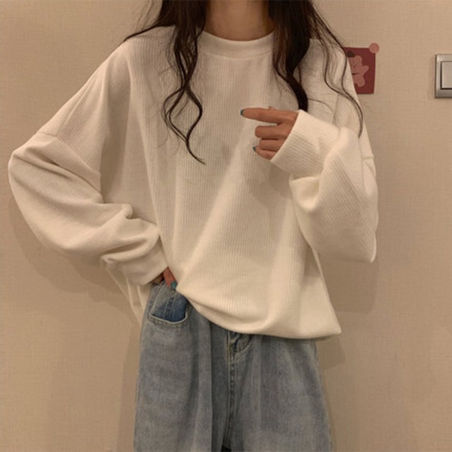 トップス デート カットソー 袖あり 長袖 かわいい 大人可愛い きれいめ シンプル カジュアル 大人 上品 おしゃれ お洒落 主役級 存在感 春 秋 10代 20代 30代 レディース 女性用 OL 学生 デート お出かけ 公園デビュー 女子会 休日 イベント 旅行 着回し 普段使い ファッション コーデ 楽ちん モテ トレンド 流行 インスタ映え S M L XL 2XL ゆったり ゆる 白 ホワイト 青 ブルー