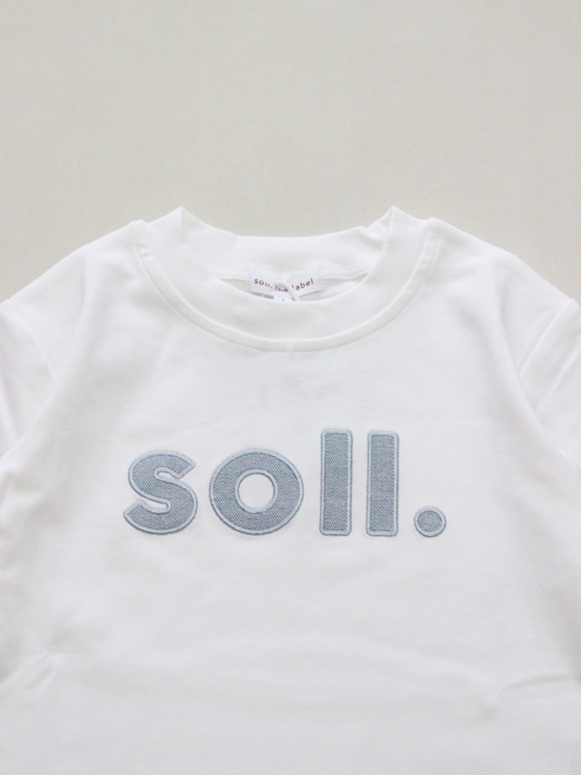 Soll. the label  Kids Soll Denim Logo Tee - Light