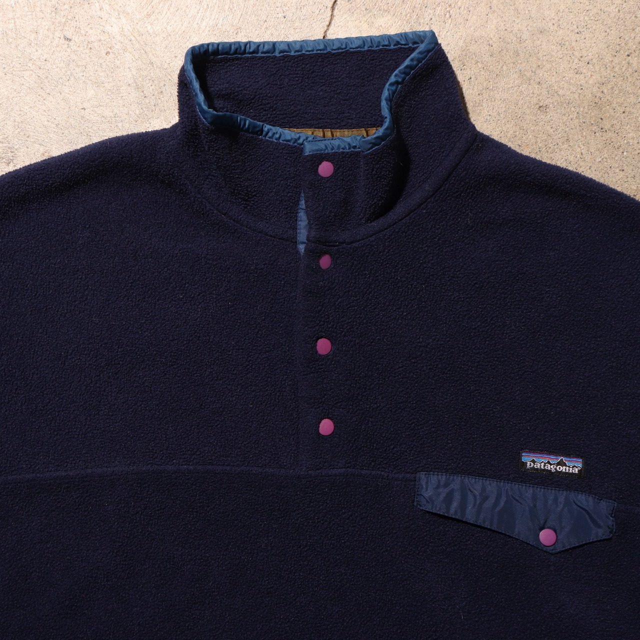 美品 L 米国製 90s ネイビー シンチラ スナップt Patagonia パタゴニア フリース synchilla