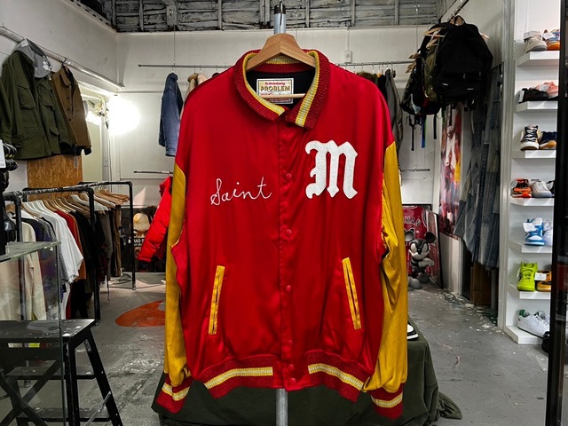 DREAM PRICE!! SAINT MICHAEL VARSITY JACKET RED XL SM-S23-0000-068 42910