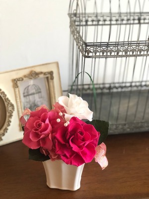 ♡手作業で開花した薔薇が美し過ぎる贅沢なアレンジ