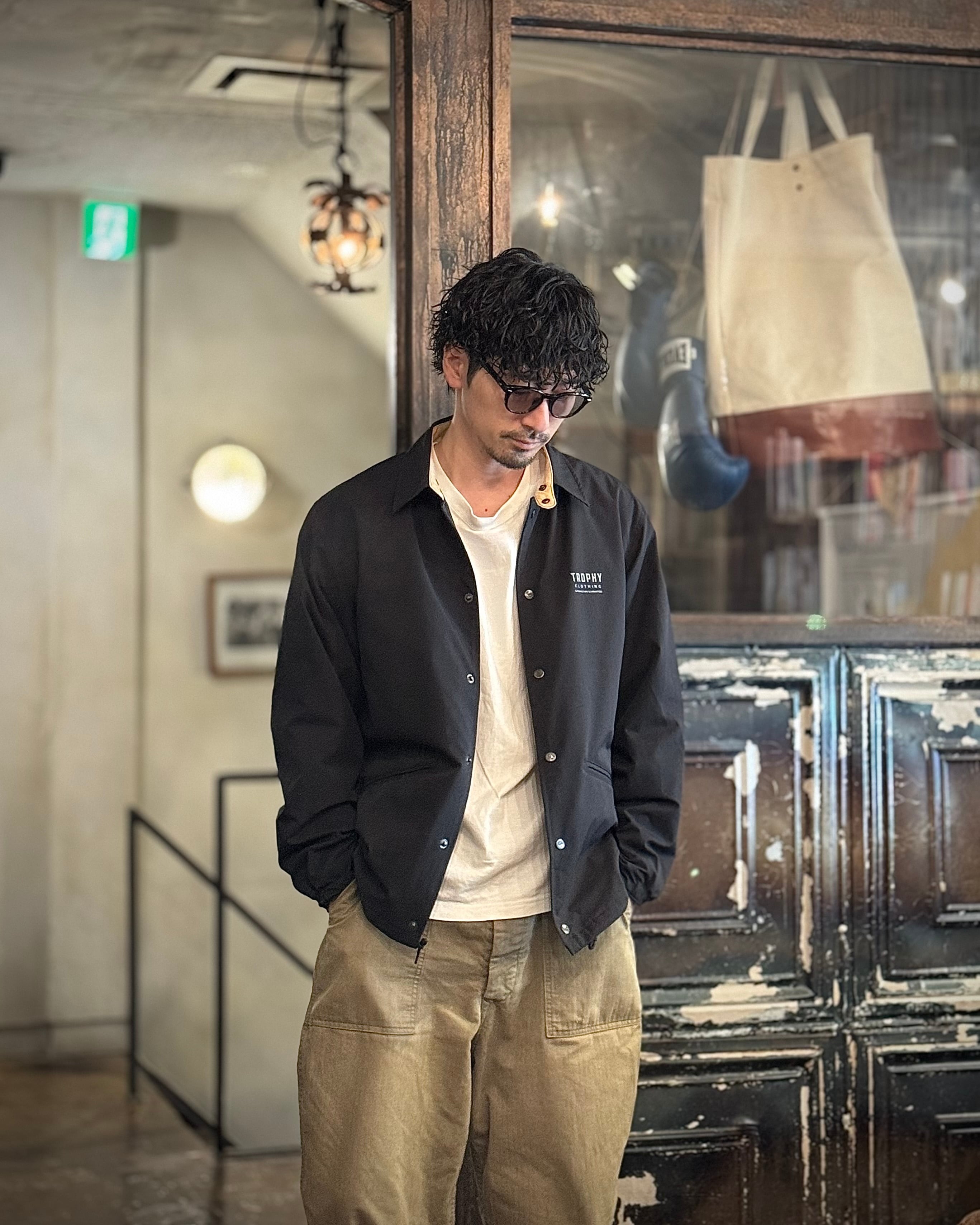 値下げSALE トロフィークロージング　コート　美品 TROPHY CLOTHING/トロフィークロージング Box Logo Warm Up Jacket