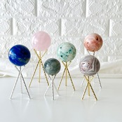 トライアングルS*スフィアスタンド*丸玉台座*天然石インテリア*置き物