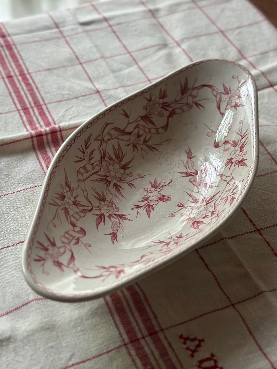 リボンとサンザシのラヴィエ Sarreguemines EPINE | Brocante de La