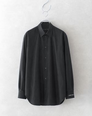 my beautiful landlet WOOLMIX AIRY TYPEWRITER OVERSIZE SHIRT CHARCOAL