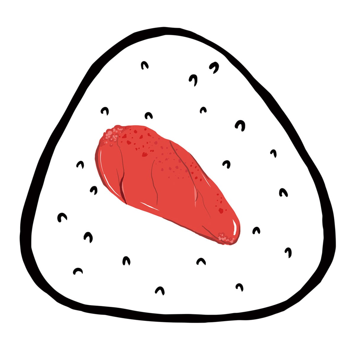 選べるデザイン おにぎり おもしろTシャツ os88 うめ 紅しゃけ いくら ツナマヨ 天むす こんぶ 焼たらこ 明太子