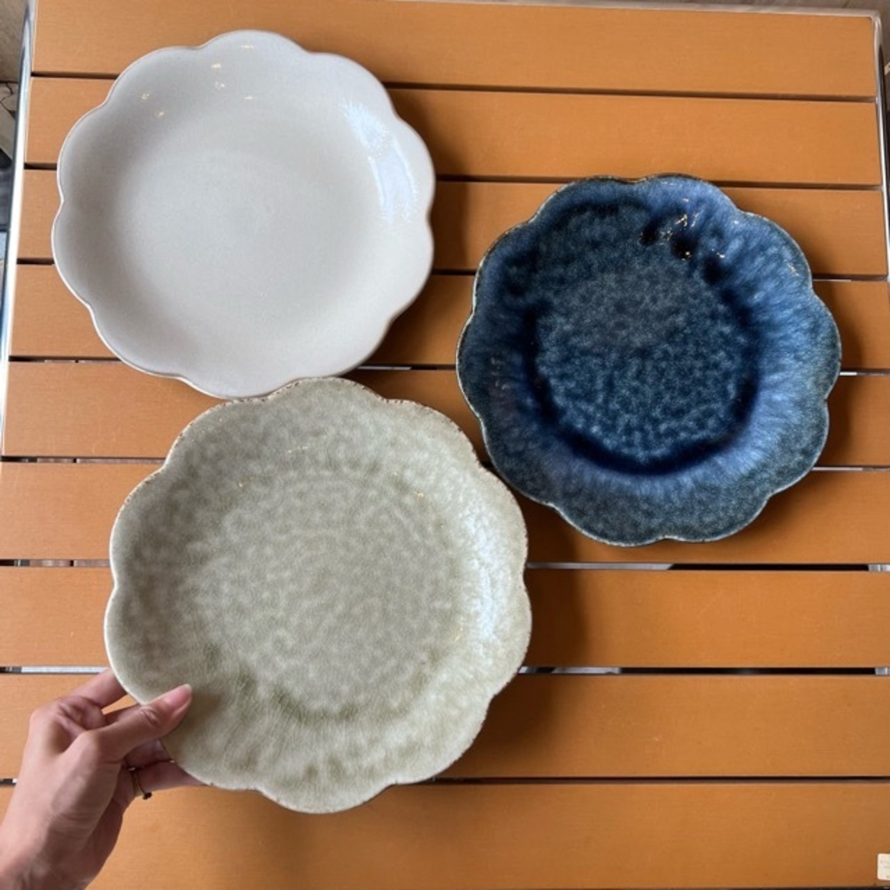 waka -和花 8.0皿 3Color　プレート　plate  皿　美濃焼　花形　和 洋 ギフト　プレゼント　日本製