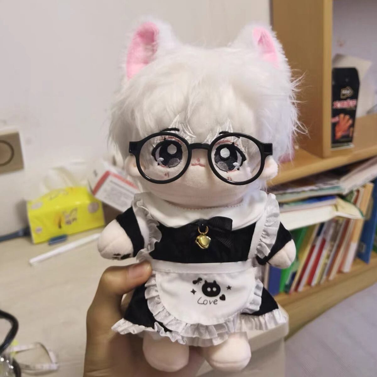 推し活アイテム 撮影用アイテム 20cm 30cm ぬい服 ねこ耳 しっぽ 眼鏡