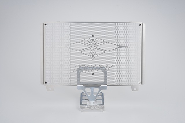 ZX-25R('20～’22)('23～)・ZX-4R('23～) ラジエターコアガード  ラージロゴ・ シルバー[AC00-046K-LS]