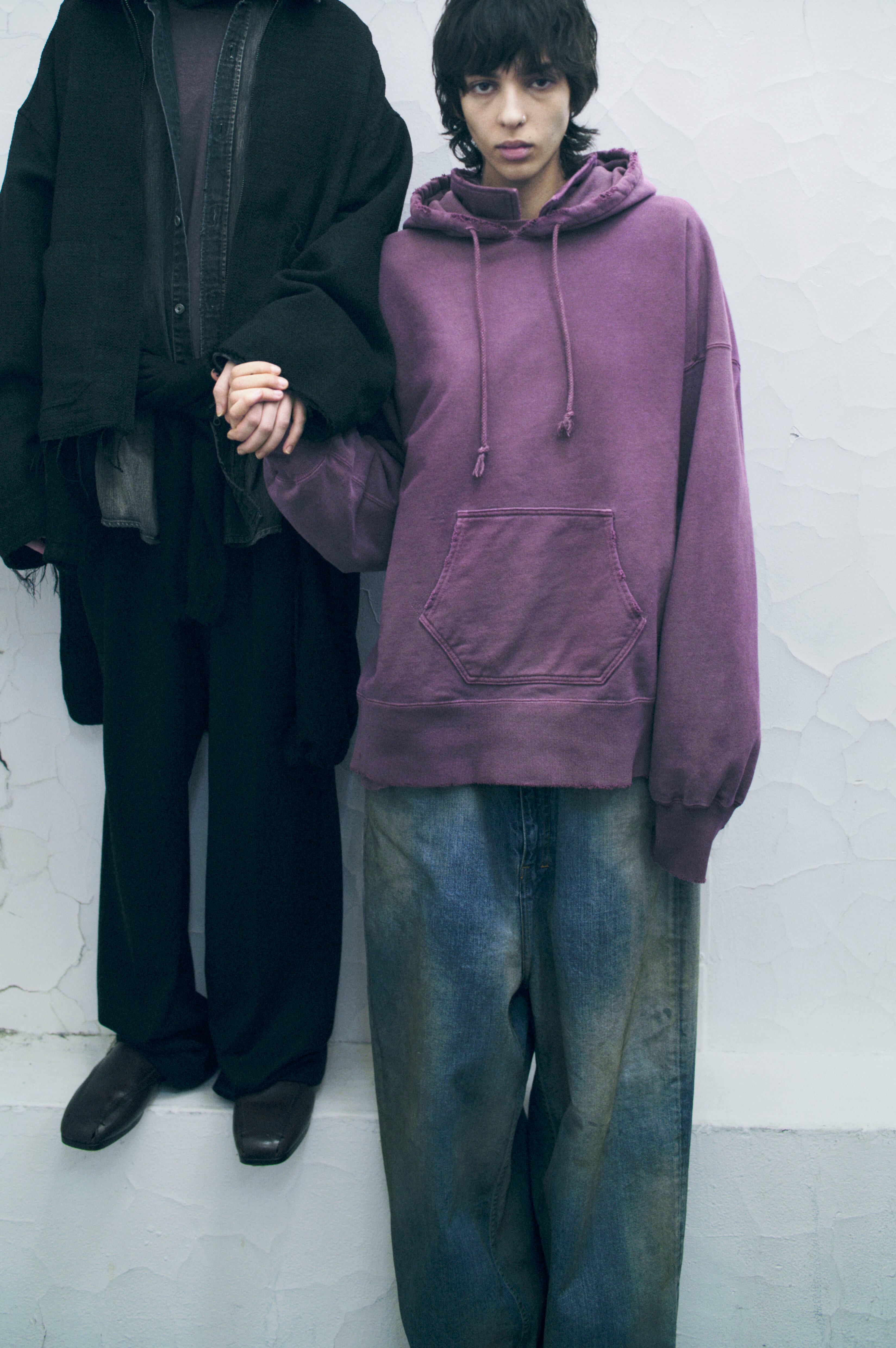 Ancellm / DYED DAMAGE HOODIE / ANC-CT69-A / アンセルム ダメージ 