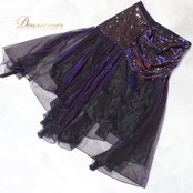 社交ダンス 衣装 スタンダード スカート レッスンウェア ブラック系 レッド系 パープル系 ブルー系 ゴールド系 青 赤 黒 金 紫 練習着 フレアスカート 社交ダンススカート 練習用スカート ダンスレッスン 競技 スタンダード用 スカート単品 タンブラー風 フリル風 裾広がり ひらひら オシャレ きれいめ 派手め 華やか 光沢感 シアー感 メッシュ風 裏地なし風 伸縮性あり ファスナー付き 裾 フリンジ風 カラフルカラー グラデーション風 鮮やか カラー切替 ブルーパープル レッドパープル 紫赤青