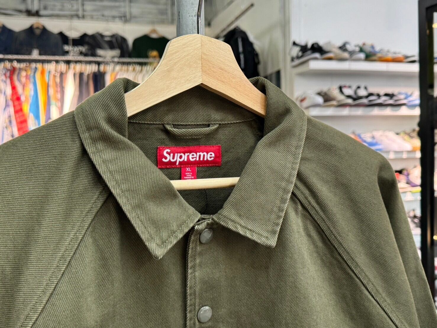 Supreme Arc Denim Coaches Jacket Lサイズ Supreme ARC DENIM COACHES JACKET OLIVE XL 25534 | BRAND