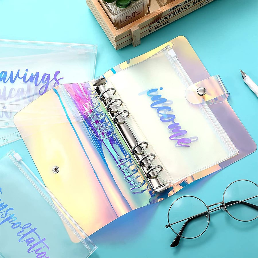 家計管理スライダーポケット 12柄セット 】手帳 バインダー A6サイズ 6