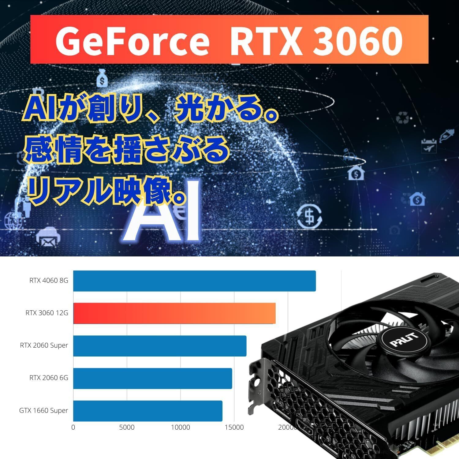 Geame】 ジーム ゲーミングPC デスクトップ Certified GPU RTX3060 12G