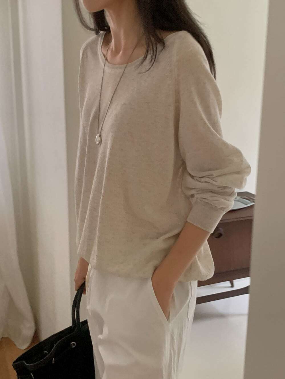 (予約)miel / U-Neck Knit / 4color