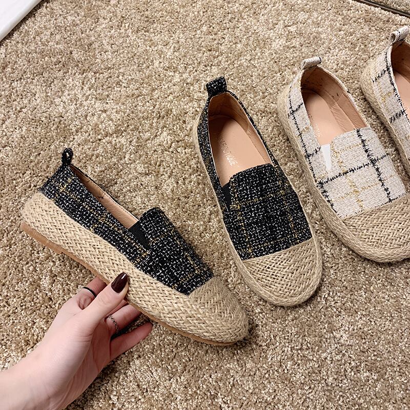 野生の漁師の靴女性の2020年春の新しいバージョンの学生のカジュアルシューズXiaoxiangfengフラットボトムシングルシューズ1ペダルのセット 部族の婦人靴3157940