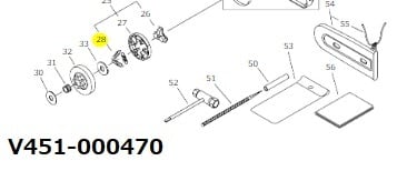 テンションスプリング 3個セット（V451-000470）やまびこ純正