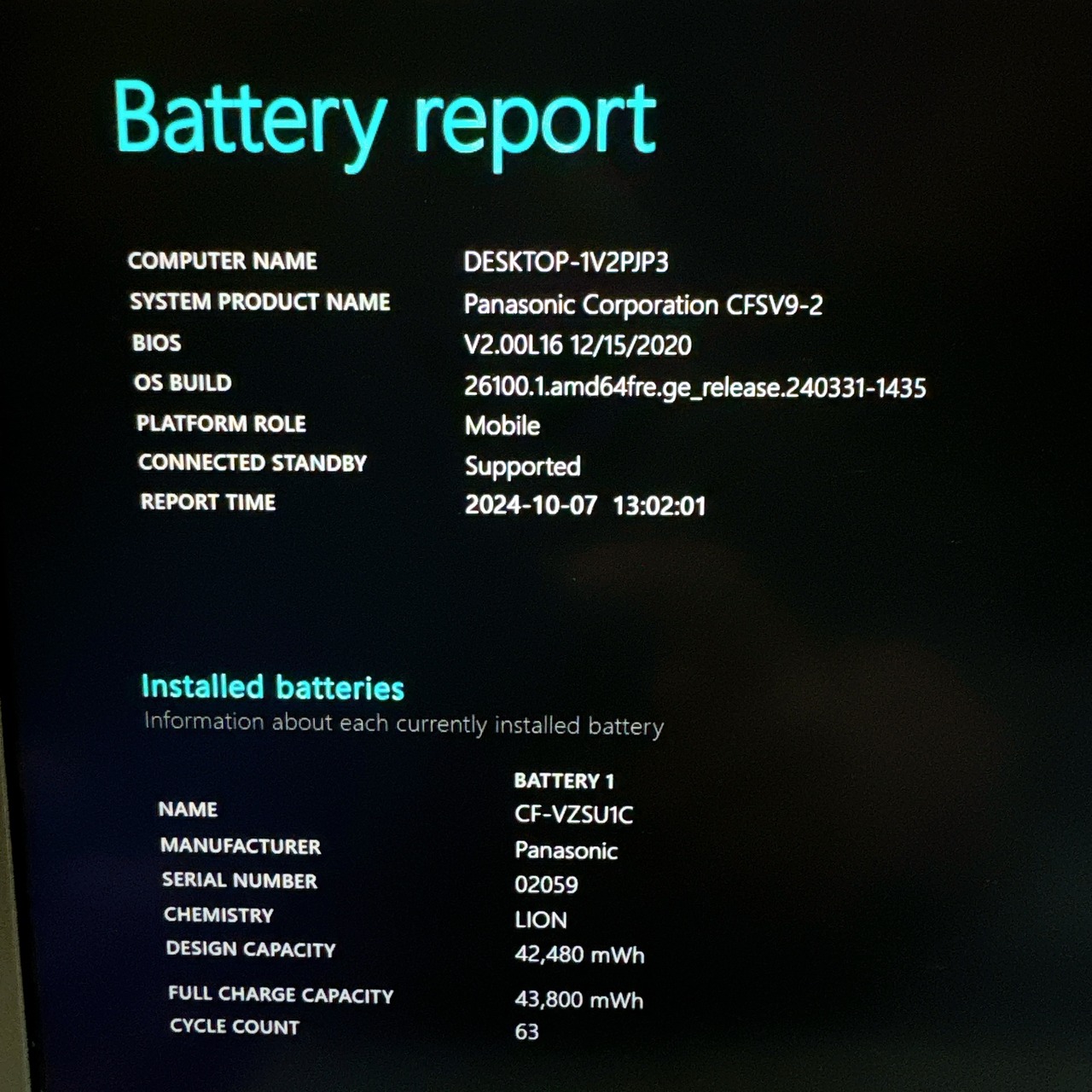 2020年式 Panasonic Let’s note SV9 第10世代 Core i5 / メモリ8GB / SSD 256GB / 12.1インチ FHDディスプレイ