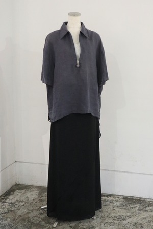 drape chiffon faux wrap maxi skirt