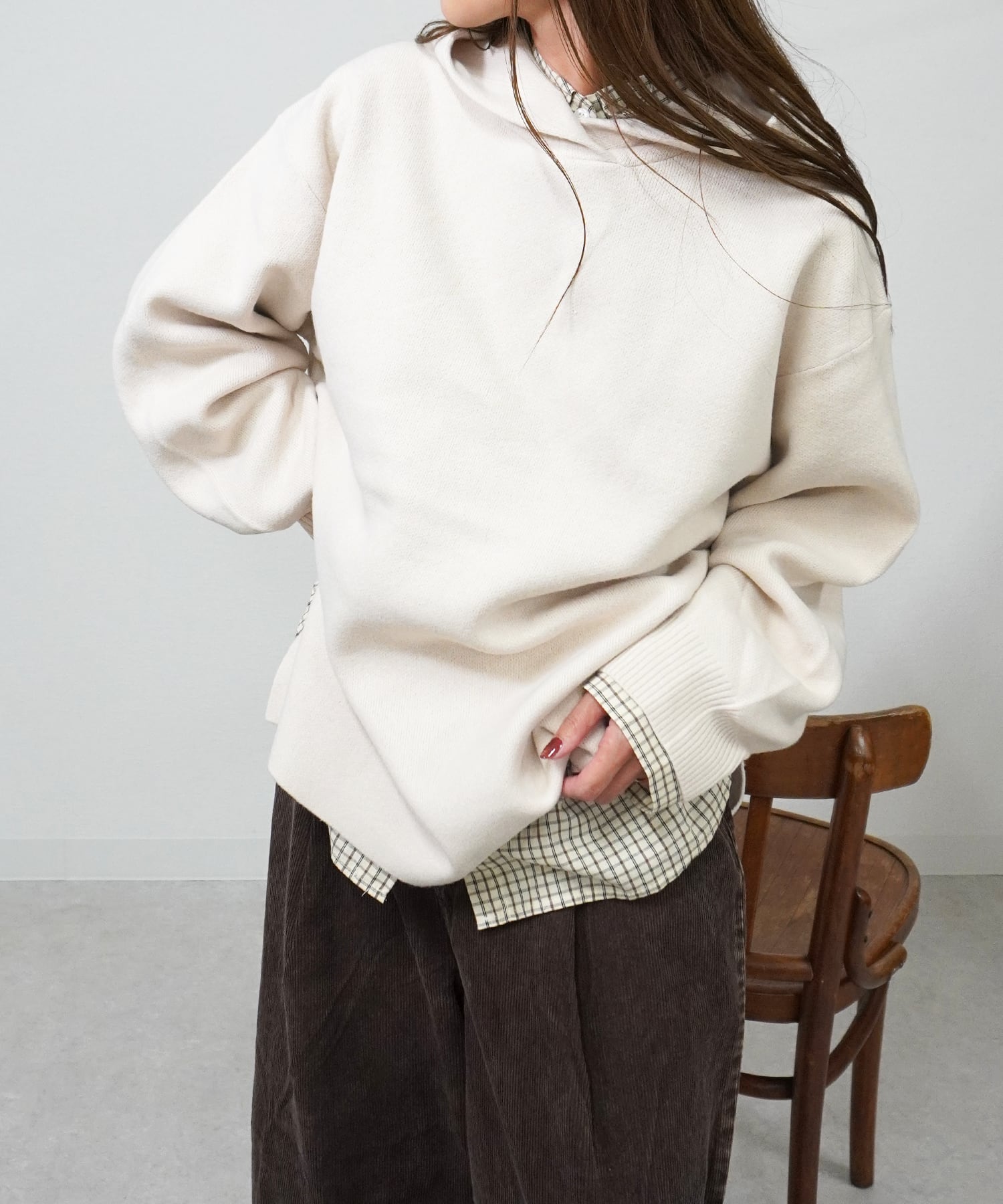 12G杢ニットフードPO 5057030(0924)