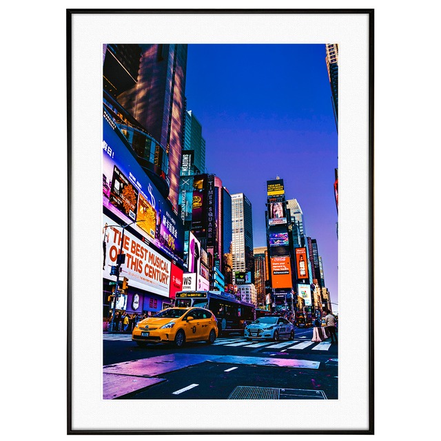 アメリカ写真 ニューヨーク タイムズ・スクエア インテリアアートポスター額装 AS1695
