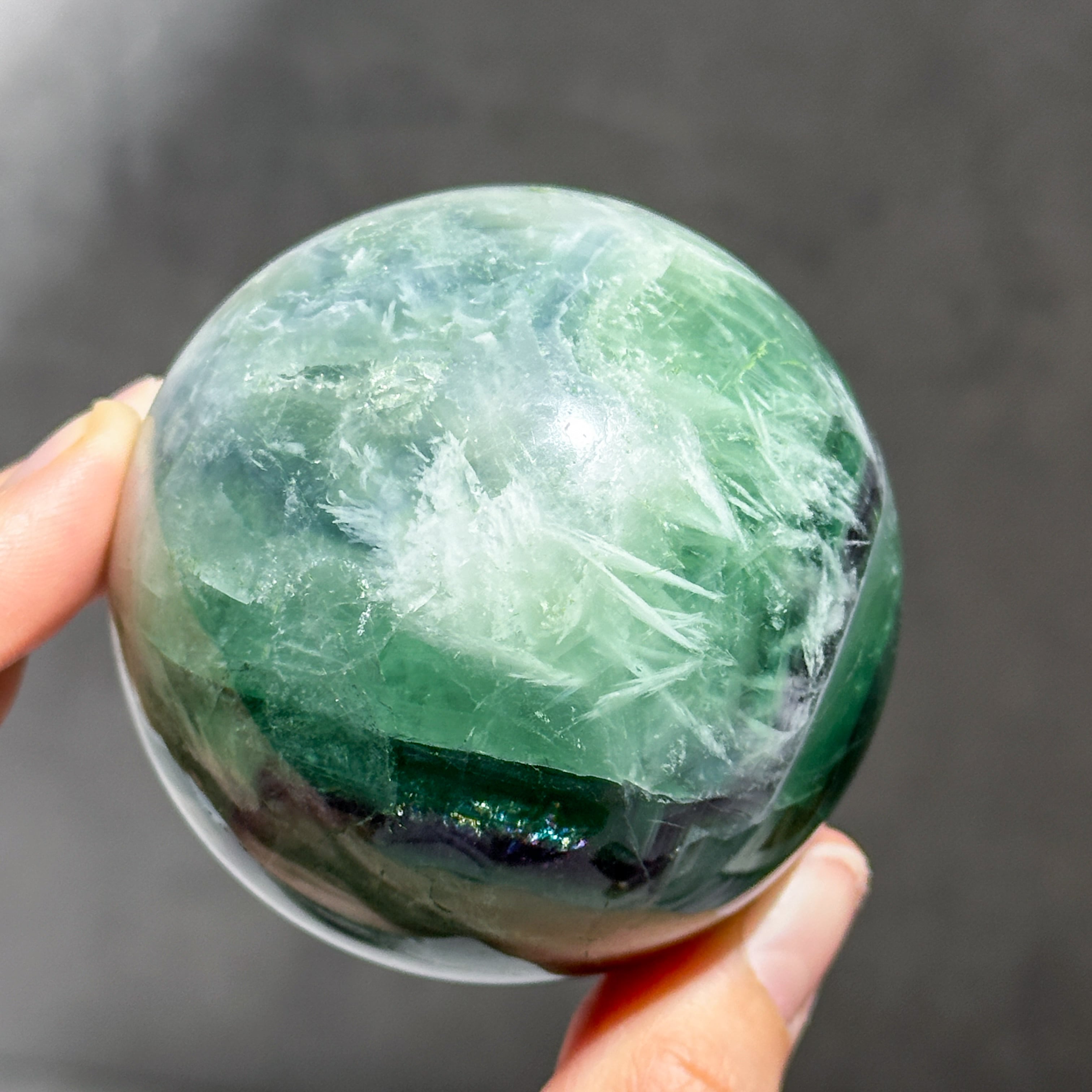 エンジェルフェザーフローライト スフィア32◇ Angel Feather Fluorite
