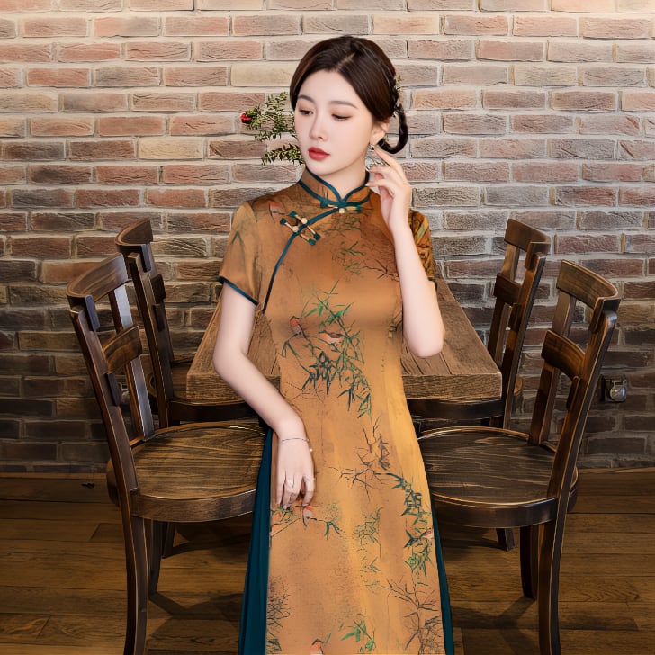 伝統と現代を融合した優雅なイエローアオザイ | アオザイ専門通販（Ao