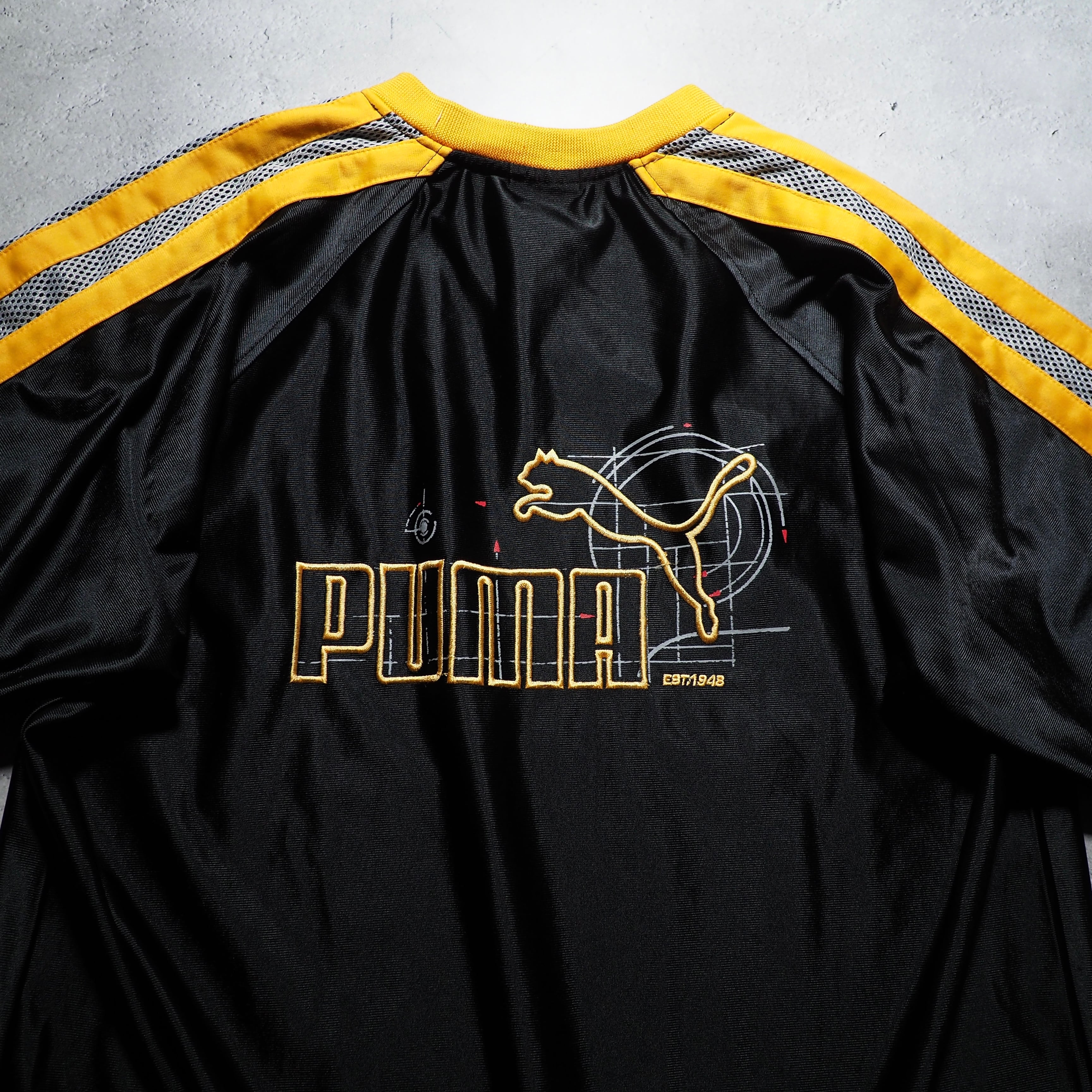 ” Old PUMA ” Graphic logo Embossed vintage loose game shirt