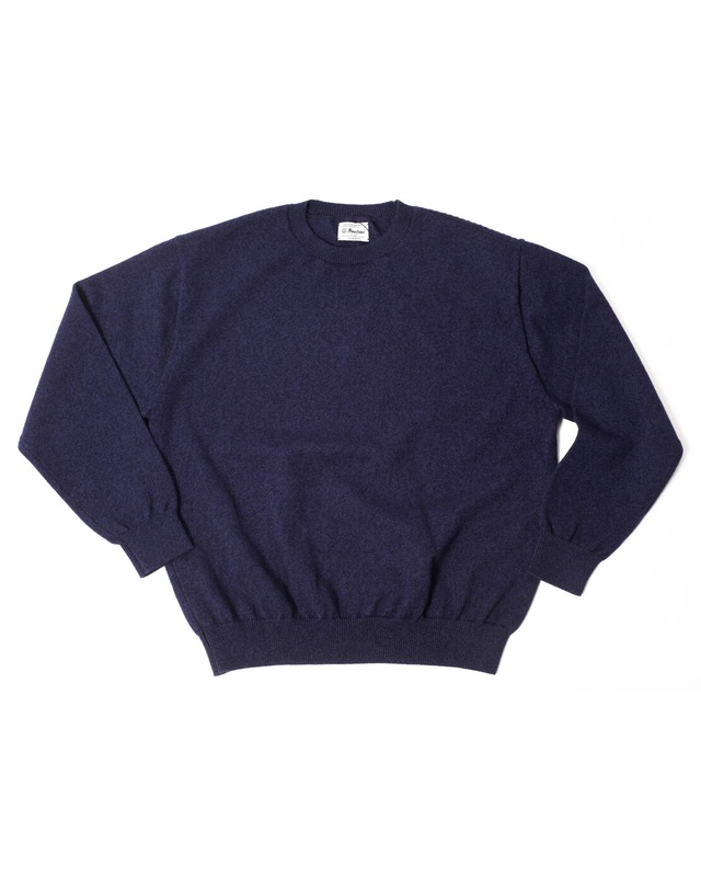 YONETOMI オーガニックコットン＆カシミヤニット（ネイビーブルー）