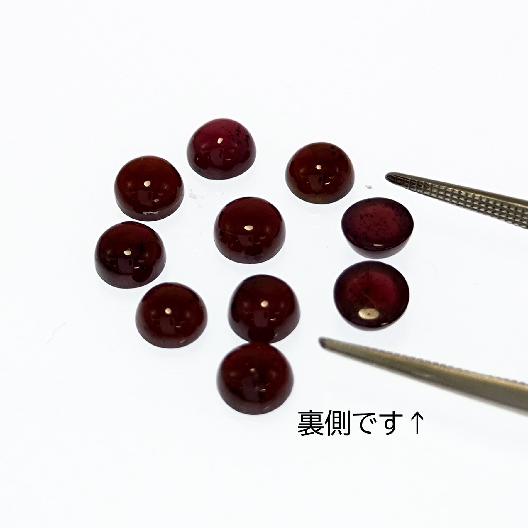 スターガーネット 4×4mm 10個セット 天然石 裸石 ルース 柘榴石