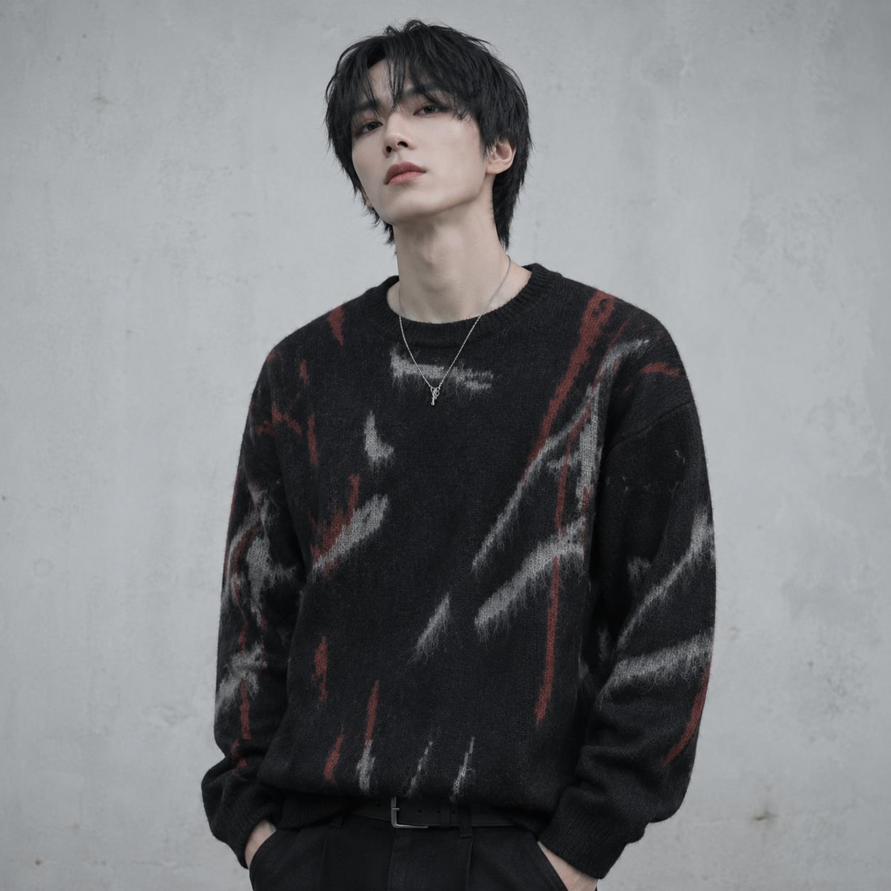 Tie-dyed mohair sweater 0003