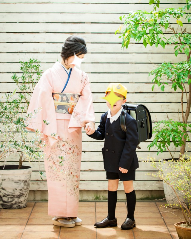 訪問着・附下げレンタル フルセット 桜地暈し辻が花文 Lサイズ 003